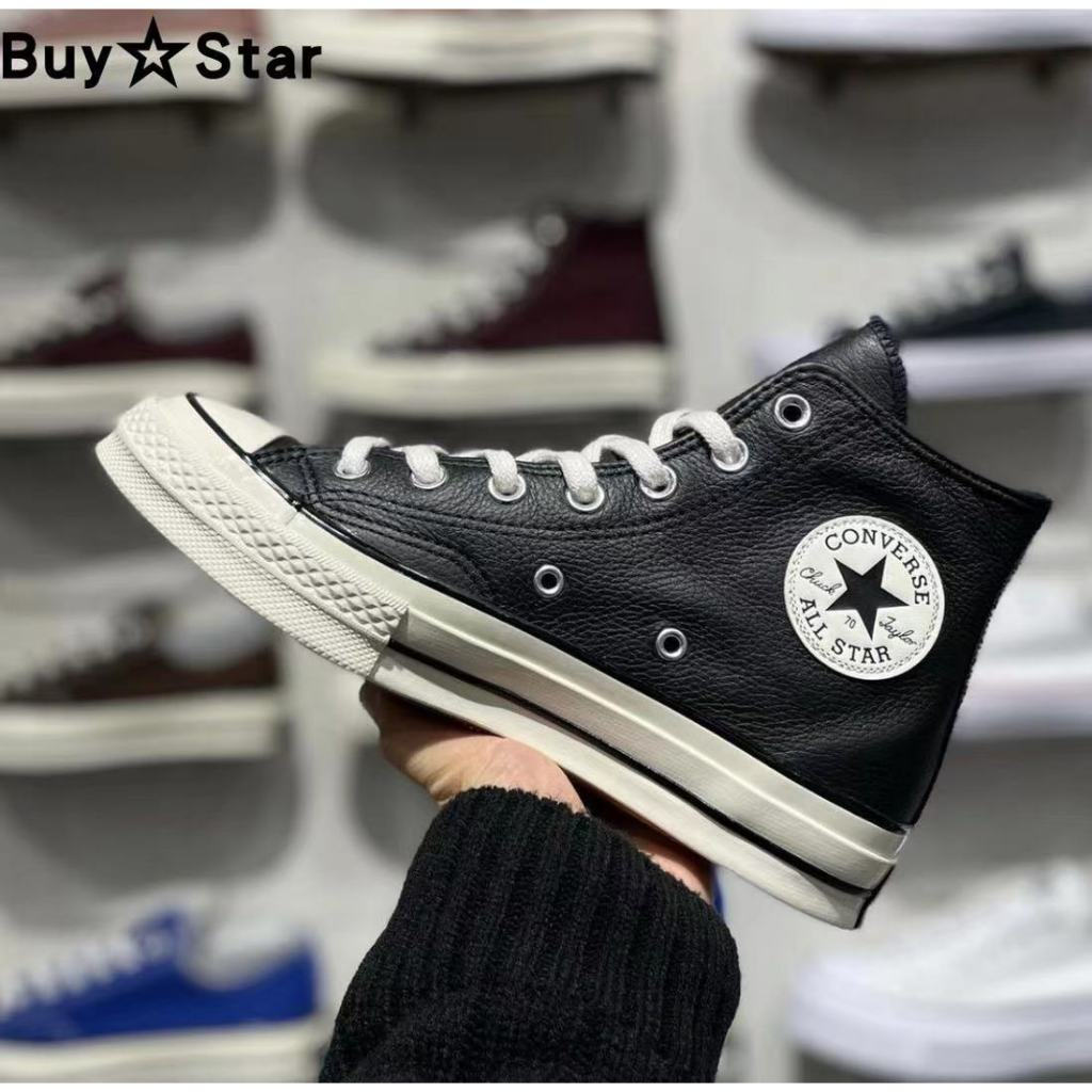 Giày thể thao thông thường cao cấp da đen cổ điển Converse 1970S