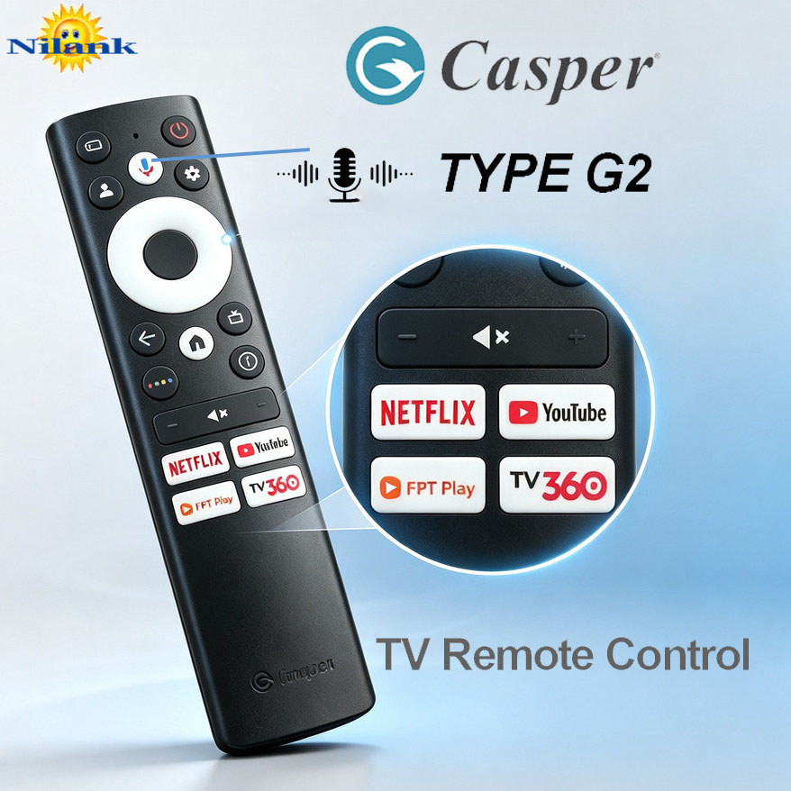 NiLANK Remote điều khiển bằng giọng nói Điều khiển TiVi thông minh 2025 LOẠI G2