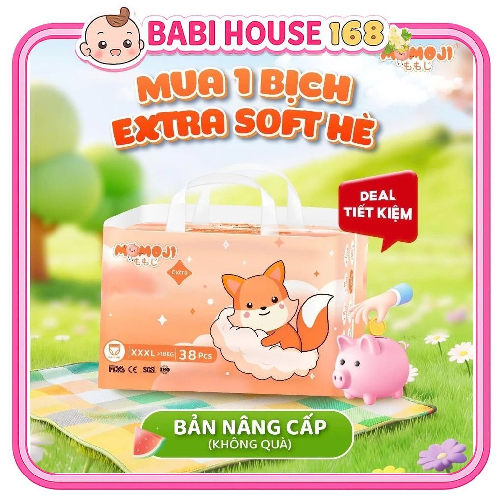 Bỉm Quần MOMOJI EXTRA SOFT Siêu Thấm Hút đủ size