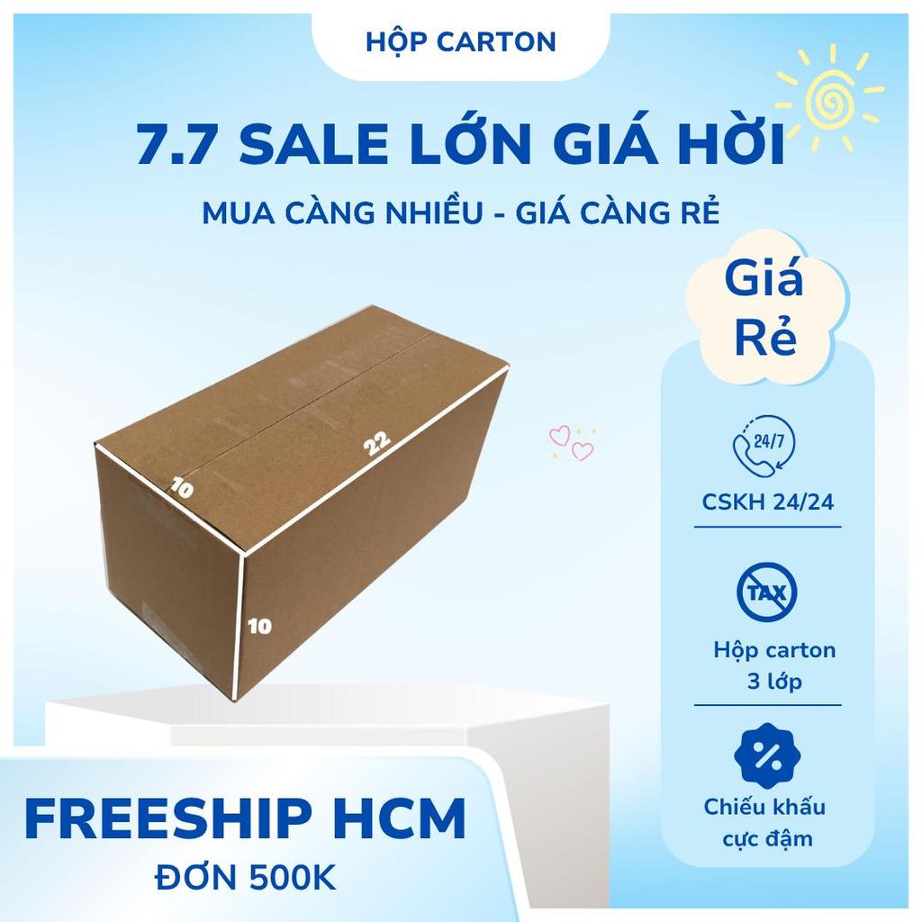 hộp carton 22x10x10 bộ 100 trơn cứng cáp