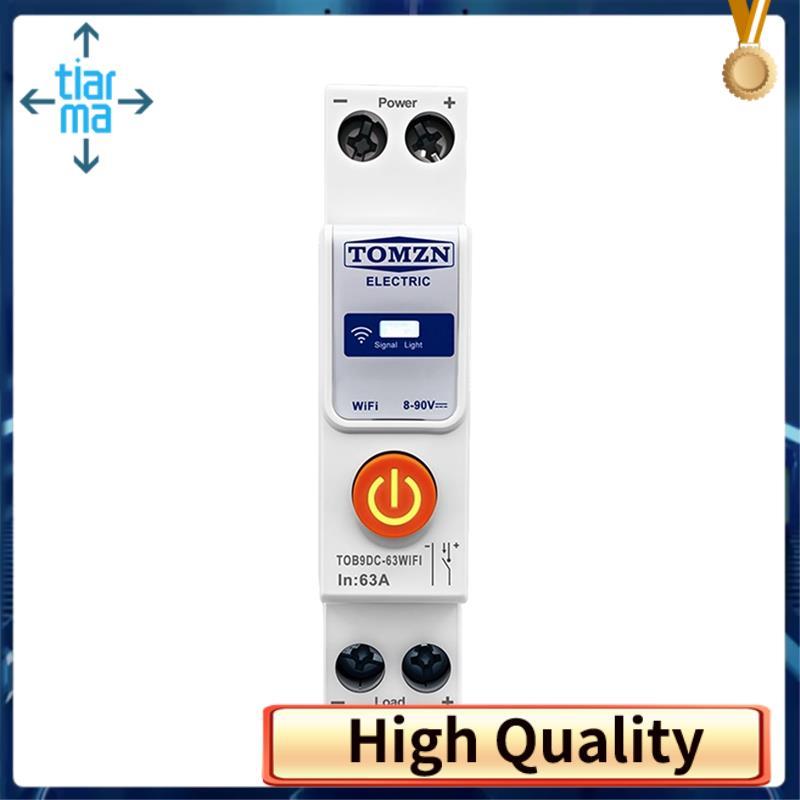 TOB9DC-63WIFI DC WIFI Bộ ngắt mạch thông minh Tuya Cycle Hẹn giờ đếm ngược 63A 8-90V Bộ nguồn chuyển