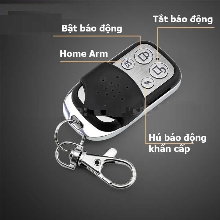 [BD433] Tay Remote điều khiển từ xa RF 433Mhz 4 nút báo động dùng cho bộ báo động trung tâm 433Mhz