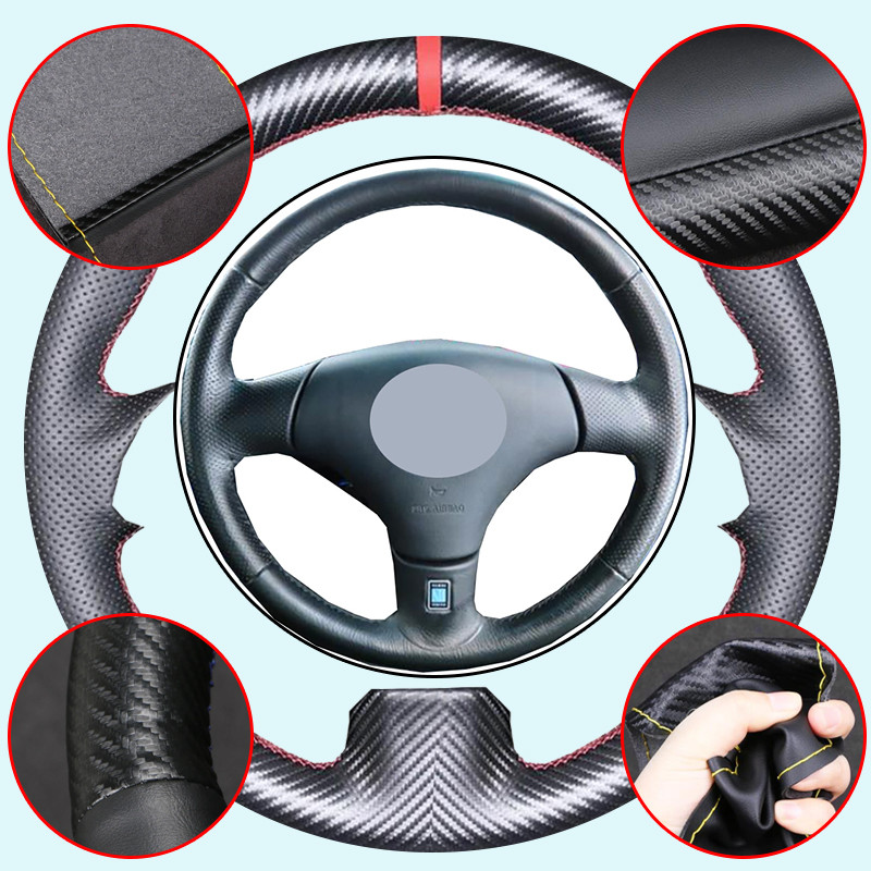 Cao Cấp Sợi Carbon Da Vô Lăng Ô Tô Dành Cho Xe Mazda MX-5 MX5 Miata NB 1998-2003 2004 2005 RX-7 RX7 