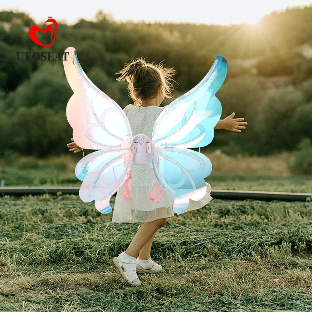 UEOSEAT LED Electric Butterfly Wings Shimmering Luminous Music Toy Party