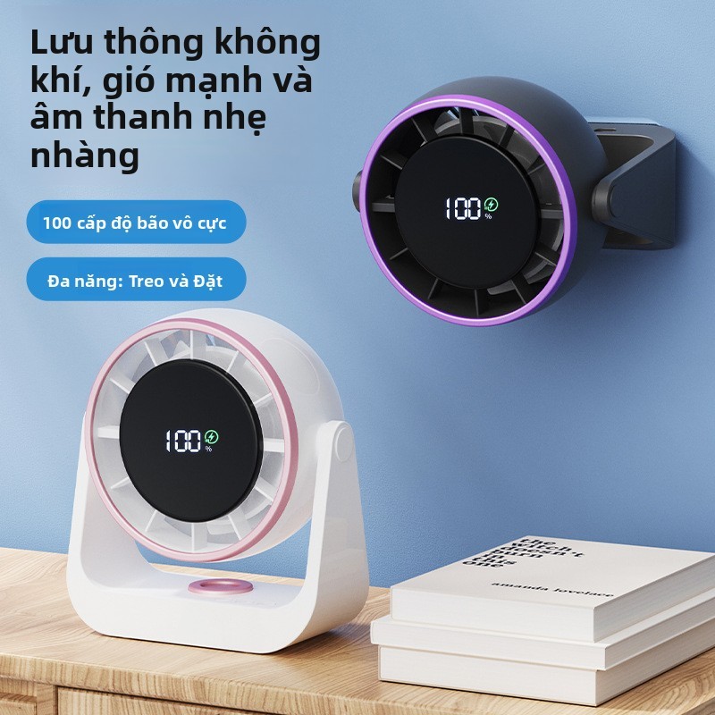 Office desktop fan automatically turns silent LED Smart Wall-Mounted Desktop Dormitory Fan usb Home 