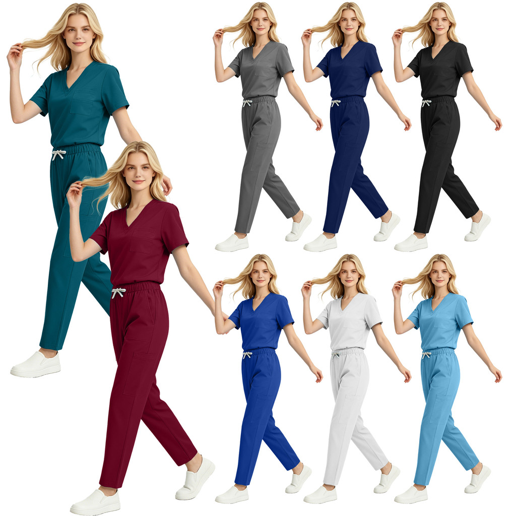 Phụ Kiện Đầm ôm Bộ Thẩm Mỹ Viện Nữ Doctor Hand Wash Suit Set Slim Skinny Care Center Work Suit Bộ Ha