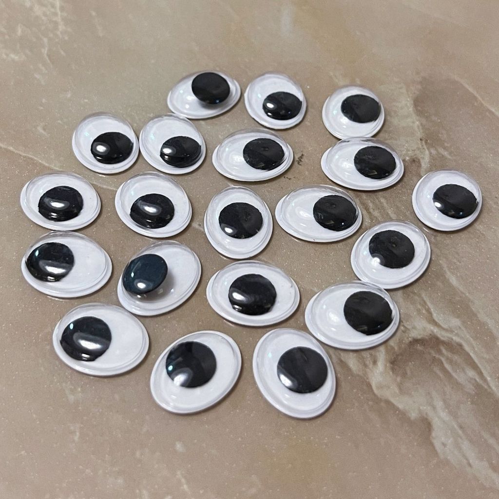 Túi Lớn Hình Bầu Dục Mắt Đen Nhựa Giả Di Chuyển Được Mắt Handmade Di Chuyển Được Nhãn Cầu Mắt Tập Đi