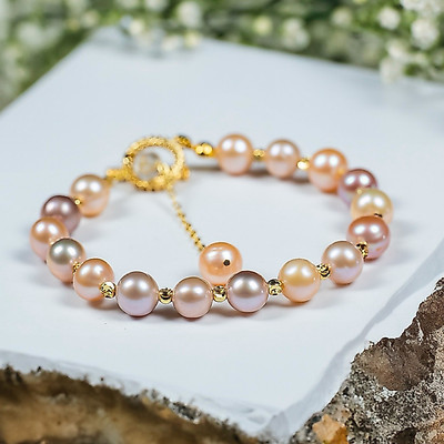Vòng Tay Ngọc Trai Hạt 6-7ly Mix 2 Màu Khóa OT - Ngọc Trai Trường Thịnh