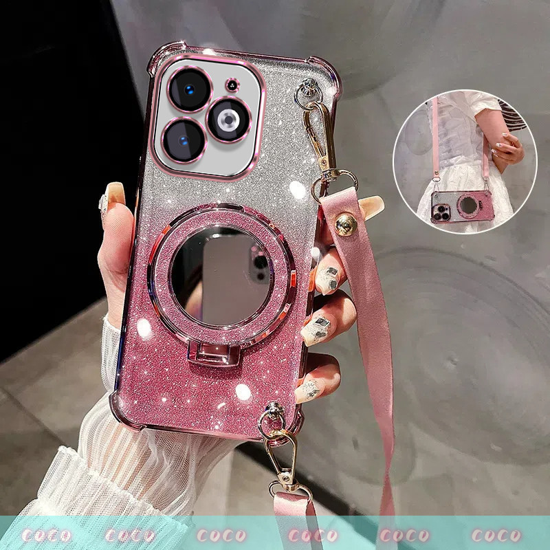 Ốp Lưng Cho OPPO Realme NEO 7 C63 C61 C53 C51 Note 60 50 Bốn Góc Vỏ Điện Thoại Chống Sốc 3D Gương Tr