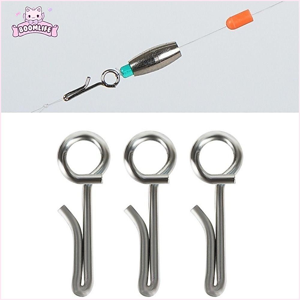 BOOMLIFE 100 Chiếc Phụ Kiện Mồi Câu Cá, Snap Barrel Mang Xoay Câu Cá Đầu Nối Xoay, Khóa Đa Năng Cán 