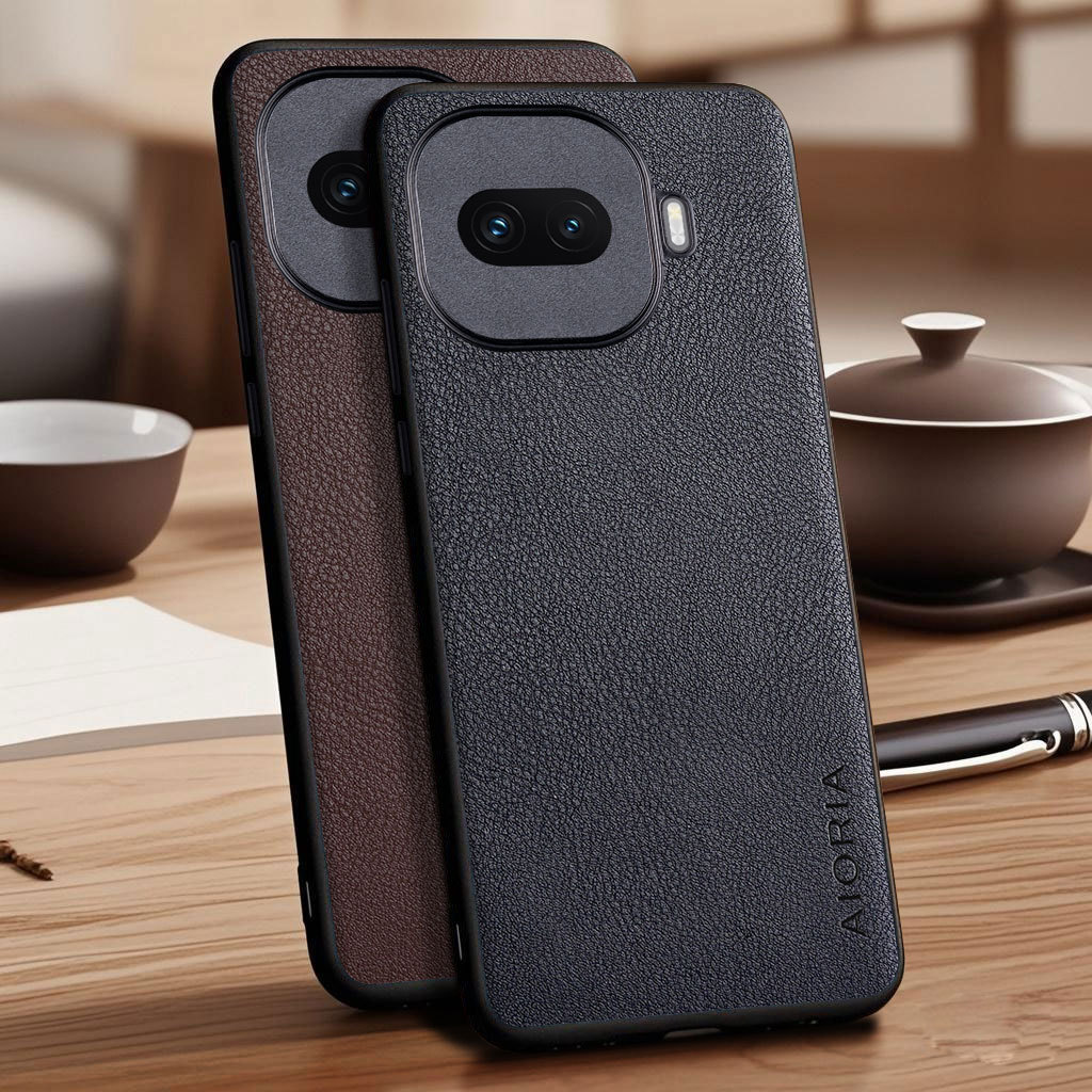 Ốp Lưng Cho Vivo IQOO 15R Vegan Giả Lychee Sỏi Da Funda Cho Vivo IQOO 15R Case