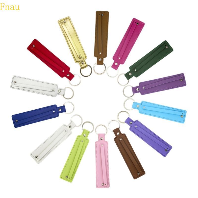 Móc khóa da PU Fnau có dây đai nhỏ 8mm phù hợp cho quà tặng quyến rũ trượt 10mm 8mm