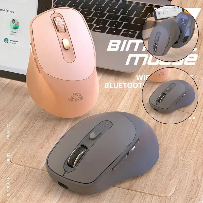 Chuột không dây FREEWOLF X7 Bluetooth 2.4G Chế độ kép Im lặng 4000DPI có thể sạc lại