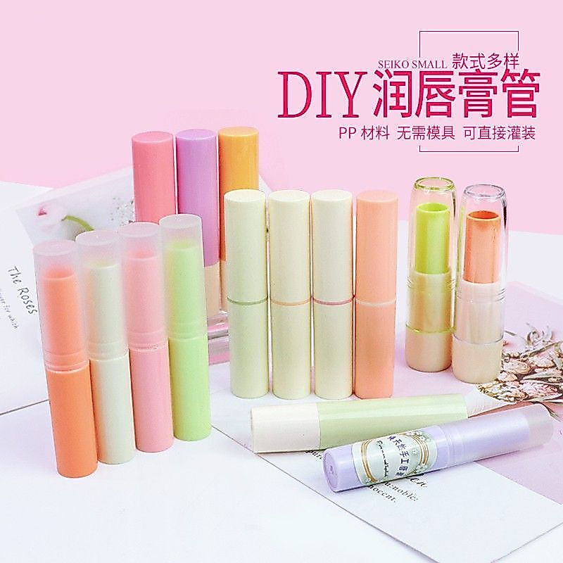 ppdiy Lip balm tubes, various handmade gauze tubes, empty cases mixed and matched tq Semi-transparen