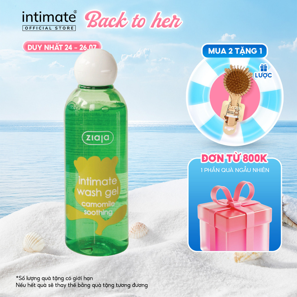 Dung Dịch Vệ Sinh Phụ Nữ Intimate Cúc La Mã ZIAJA Dịu Nhẹ Giúp Làm Sạch Và Khử Mùi Hôi 200ml