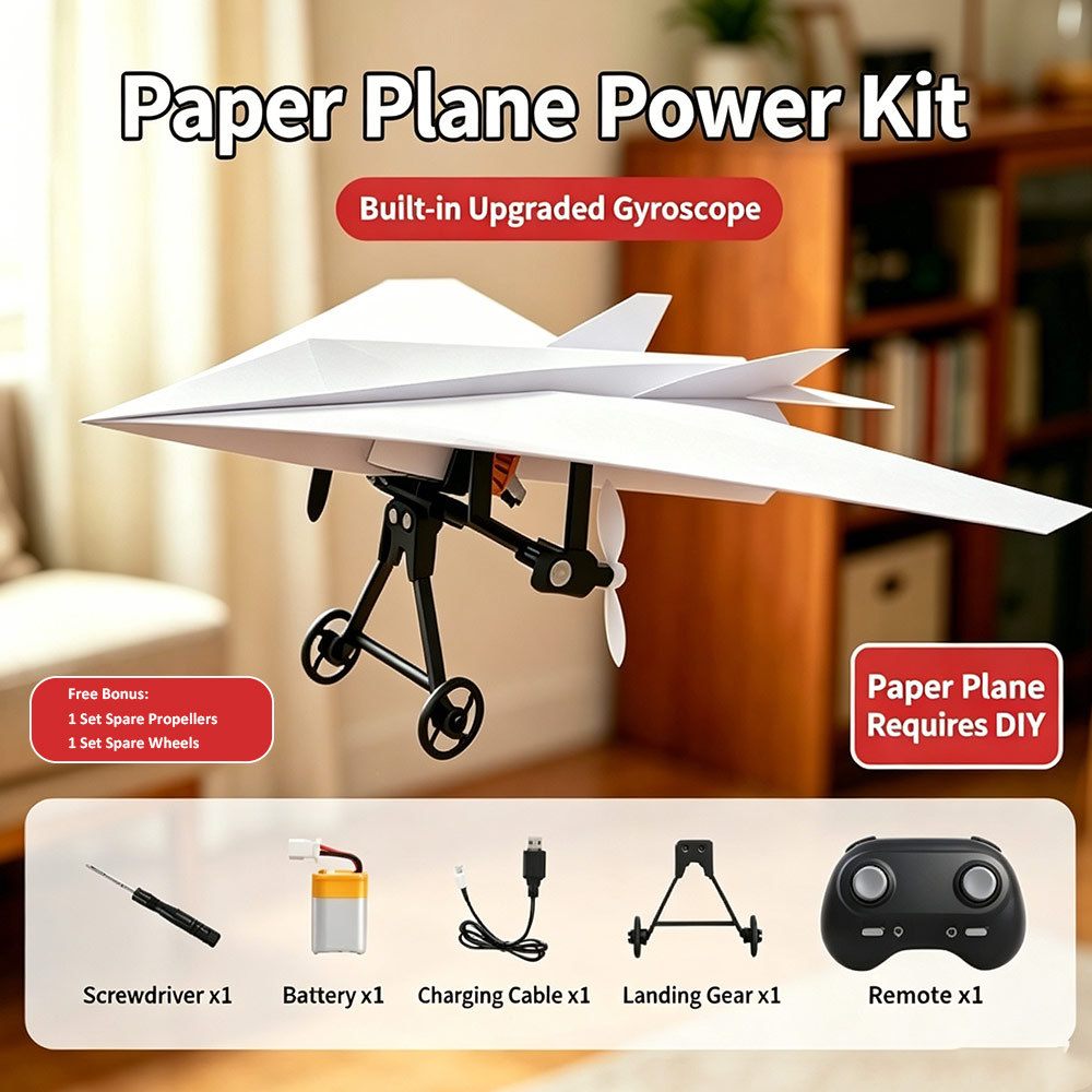 DIY Next-Gen RC Paper Airplane TOPGT Lightweight Remote Flying Plane Compact Aircraft Model STEM Pla