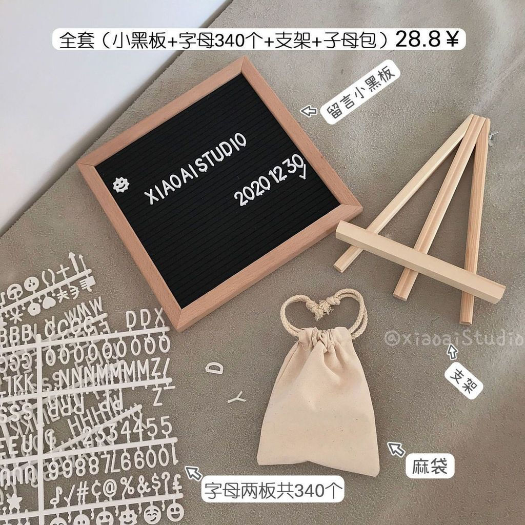 Home25x25Decorative beech wood props ins centimeters children12y Felt blackboard new product message