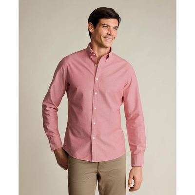 CHARLES TYRWHITT - Áo sơ mi nam cổ bẻ tay dài thêu logo_CSC0031-COR