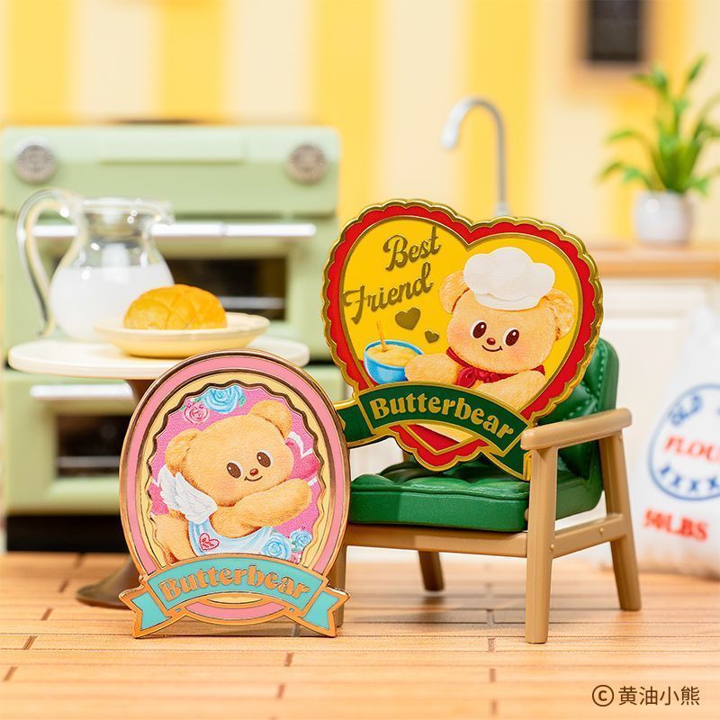 Butterbear Butterbear Angel Chef Huy hiệu kim loại Sinh viên Trâm Ba lô Thanh quà tặng bạn bè / H7.2