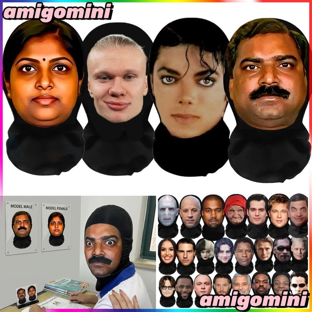 3D Ngộ nghĩnh Mặt nạ Balaclava Ronaldo Messi Mr Bean Jason Statham Sáng Tạo Cosplay Full Mặt nạ Nam 