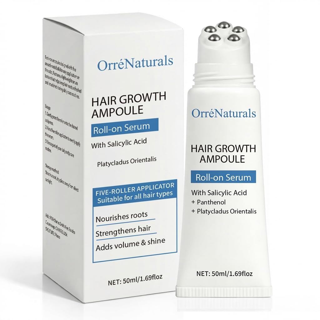 Orres Hair Revival Ampoule, Orre s Hair Growth Serum Roll on with Pumpkin, Aloe Vera, and Menthol fo