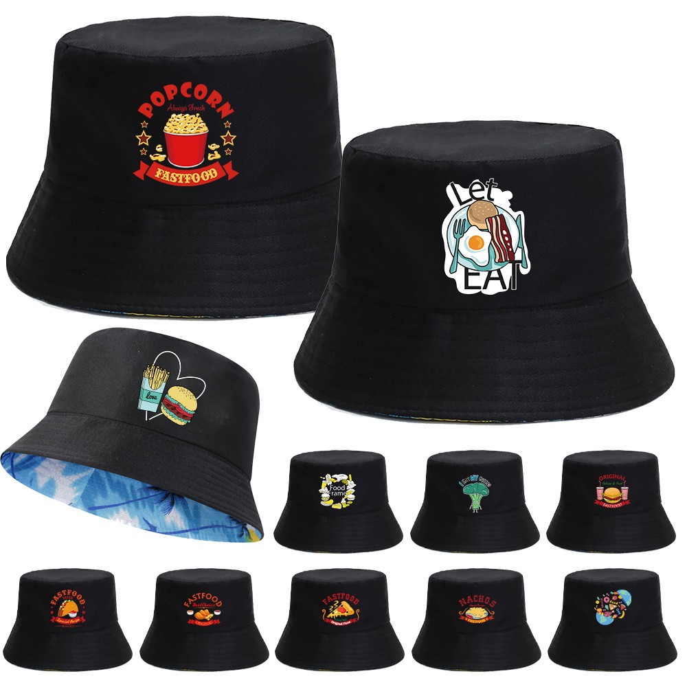 Black bucket hatBlack Bucket Hat Anti‑UV Wide Brim Bucket Hat For Fishing Travel Activities