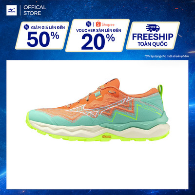 Giày Chạy Bộ Nữ Mizuno Wave Daichi 9 - Cam Xanh Neon - J1GK257173