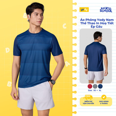 Áo Phông Yody Nam Thể Thao Form Regular áo thun In Hoạ Tiết Ép Gấu thấm hút mồ hôi co giãn MATS26S019