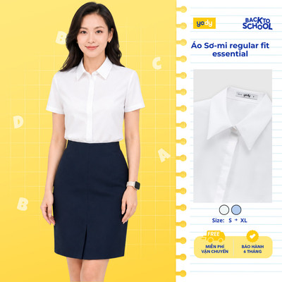 Áo Sơ Mi Nữ Ngắn Tay Form regular fit essential Chống Nhăn TRA WOSS26S002
