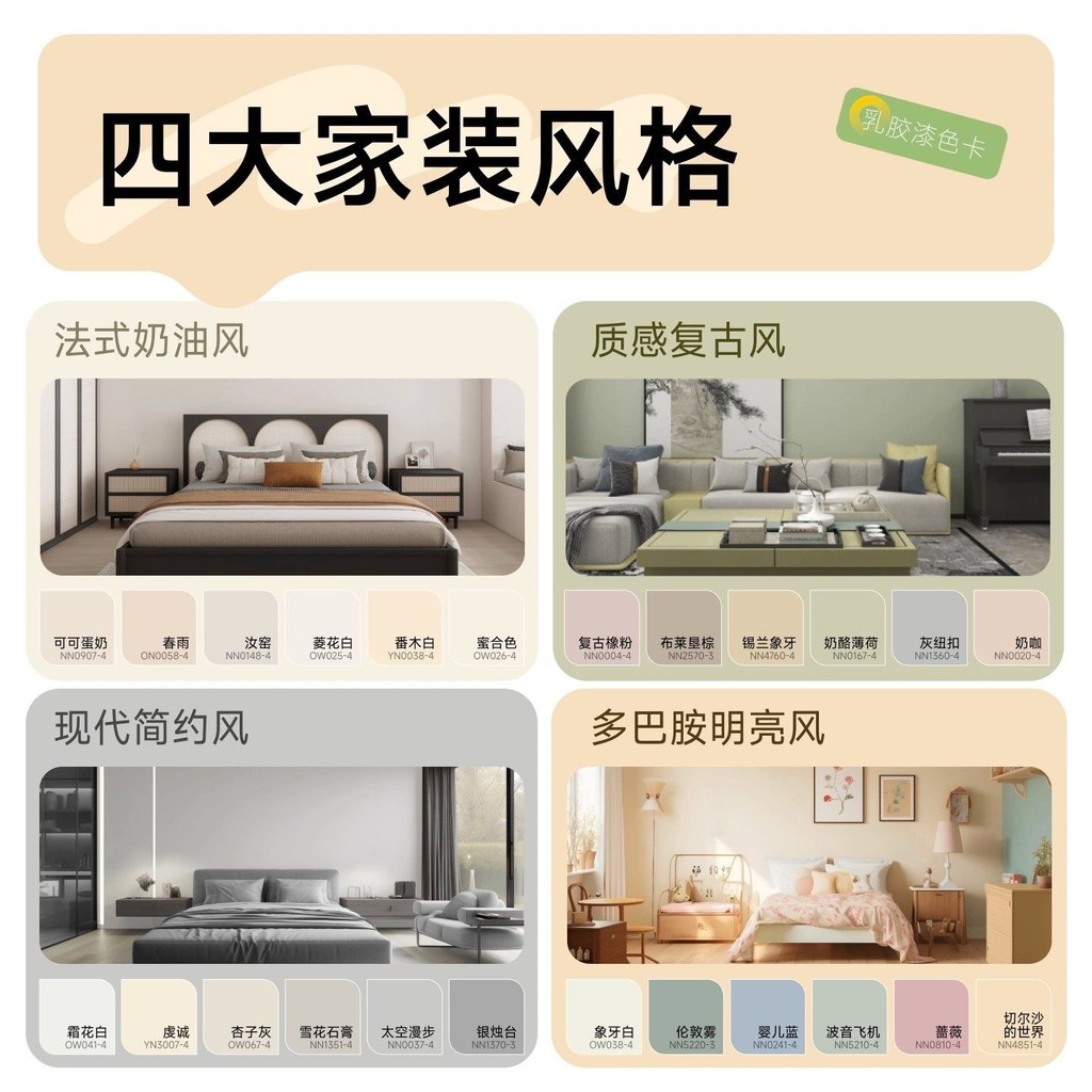 [Nippon] Mẫu Sơn Cao Su Thẻ Màu Sơn Tường Trong Nhà Cocoa Trứng Sữa Kim Cương Trắng Nippon Thẻ Màu 2