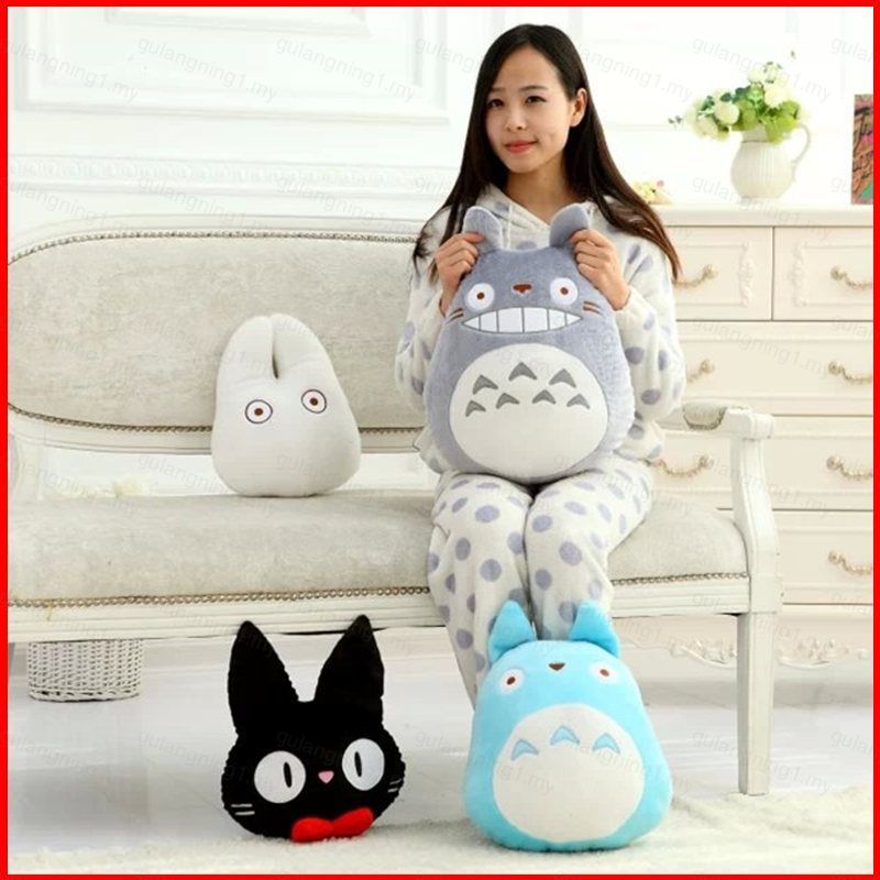 GL Miyazaki Hayao Hoạt Hình Totoro Sang Trọng Gối JiJi Mèo Dòng Họ Nhỏ Mèo Đen Nội Thất Đệm Quà Tặng