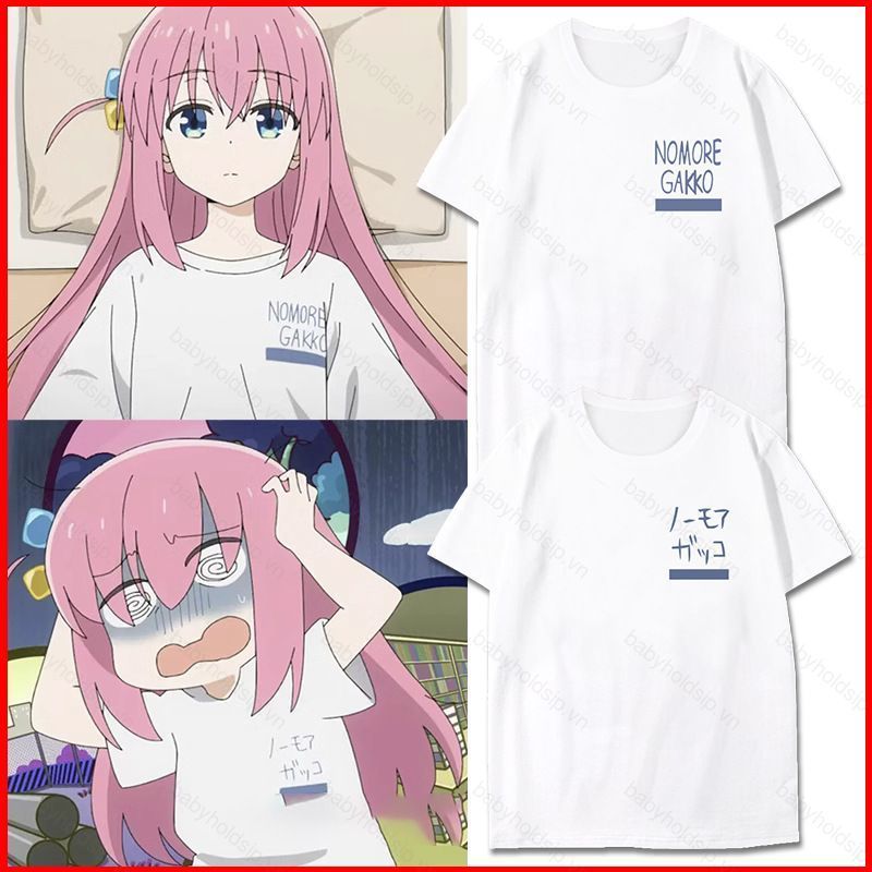 BS1 BOCCHI THE ROCK Gotoh Hitori Ijichi Nijika kessoku bando Vải Cosplay 3D Áo thun mùa hè Anime Tay