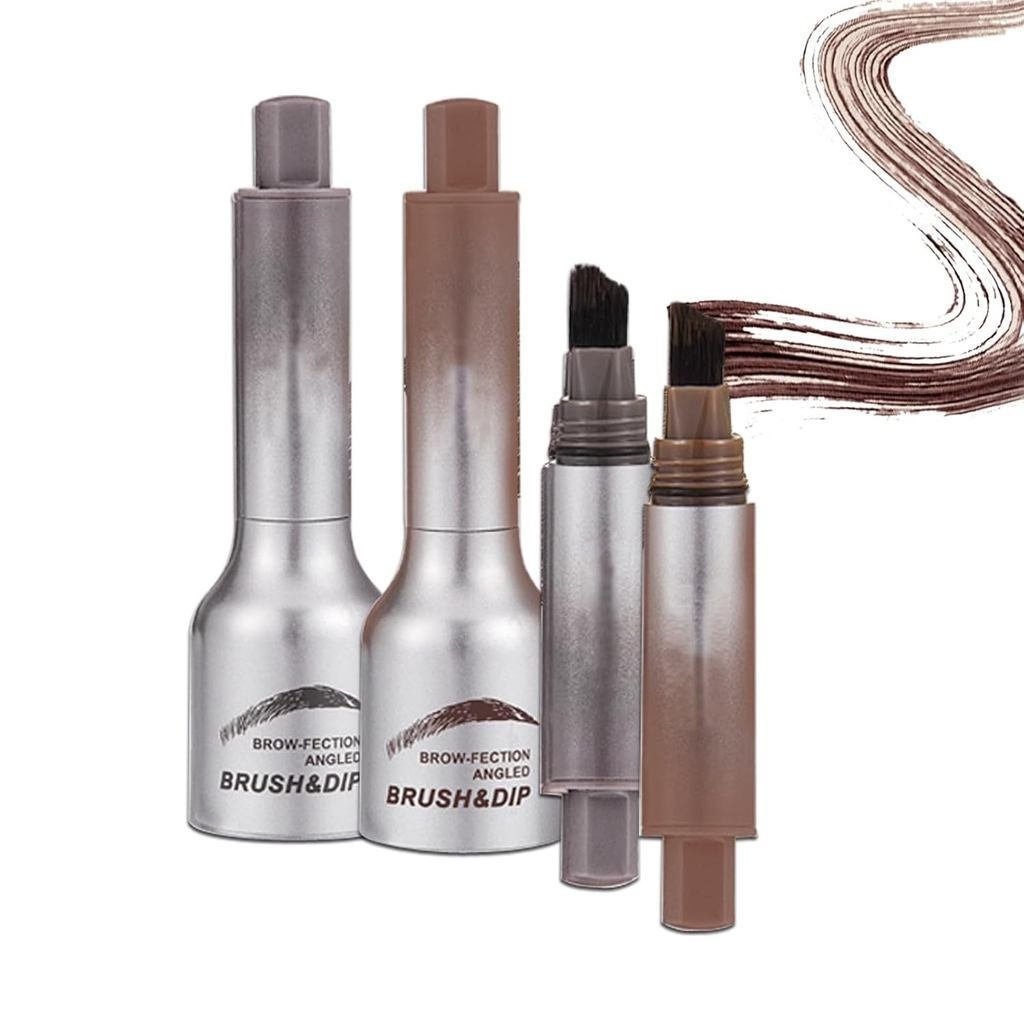 LiquidMicrobladingEyebrowPen, SquareAngledLiquidEyebrowBrushHair-LikeStrokesLongLastingWaterproofEye