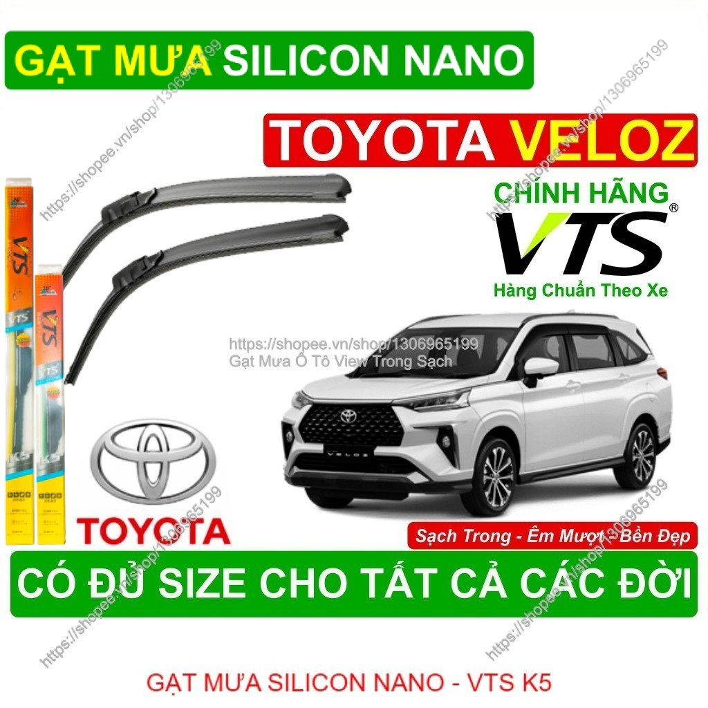 K5, Gạt Mưa Kính Lái Toyota Veloz Cross, Cặp Gạt Mưa Kính Lái Toyota Veloz Cross,  Đủ Size  Các Đời 