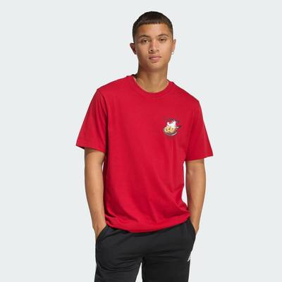 adidas Lifestyle SNACK COOKIE GRAPHIC T-SHIRT Men Burgundy KH3817