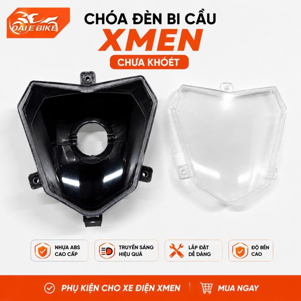 Chóa đèn bi cầu Xmen, choá đèn ZINPAT khoét sẵn độ bi 3.0.đầy đủ choá và kính(tặng kèm ốc)