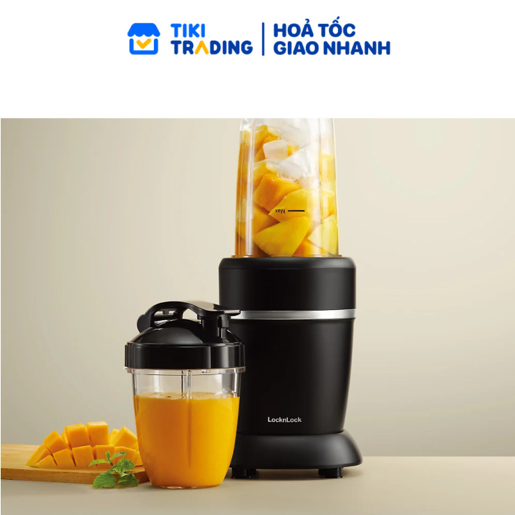 Máy xay sinh tố Locknlock 950ml Duo Turbo Blender- Màu đen - EJM452BLK