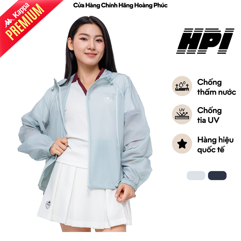 [KAPPA PREMIUM] Áo Khoác Gió Nữ KAPPA 100% Nylon Chống Thấm Nước Chống Tia UV 40+ K0G42FJ01
