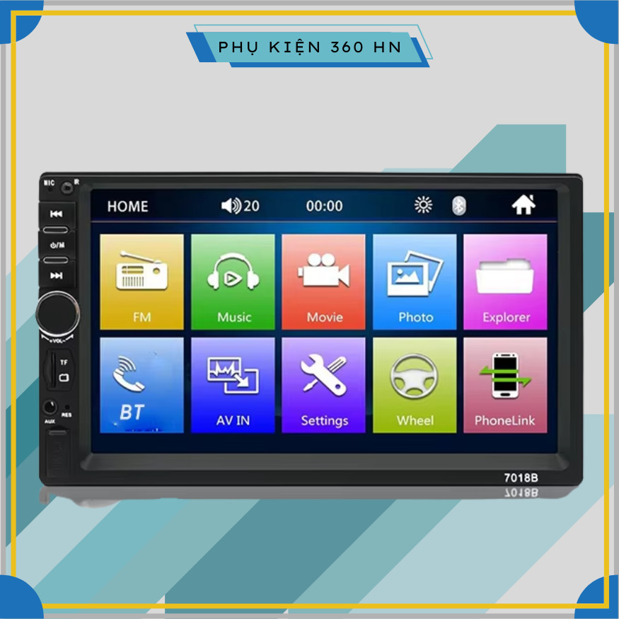 Màn Hình LCD 7 inch Phát Nhạc MP5 Cảm Ứng Bluetooth 7018B