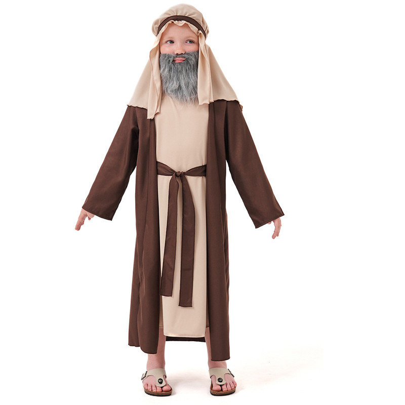 Retro Phong Cách Nomadic Shepherd Trẻ Em Áo Khoác Halloween Trang Phục Hóa Trang Sân Khấu Trang Phục
