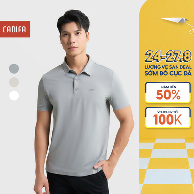 Áo polo nam CANIFA form regular cổ bẻ cộc tay chất liệu mềm mại co giãn 8TP25S011