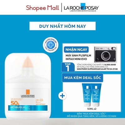 [MỚI] Chống nắng dạng Serum mỏng nhẹ kiềm dầu 16H, cấp ẩm 24H & chống bụi mịn La Roche-Posay Anthelios UVAIR SPF50+ 50ml