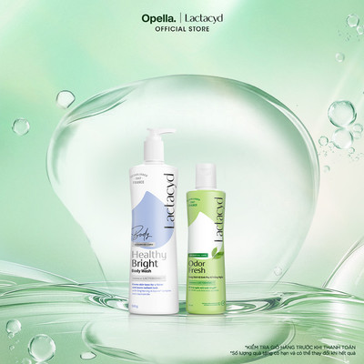 Bộ 1 Sữa tắm Lactacyd Healthy Bright làm đều màu da + 1 DDVS phụ nữ Lactacyd Odor Fresh 250ml