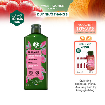 Dầu gội giữ màu tóc nhuộm và giúp tóc bóng mượt Yves Rocher Shine Protective Shampoo 300ml