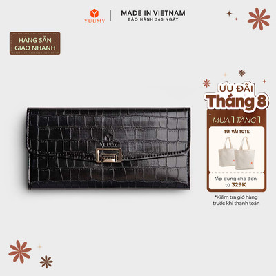 Ví Yuumy (Thời trang nữ dáng dài phối khóa trang trí - Ví da 
Verein YV93)