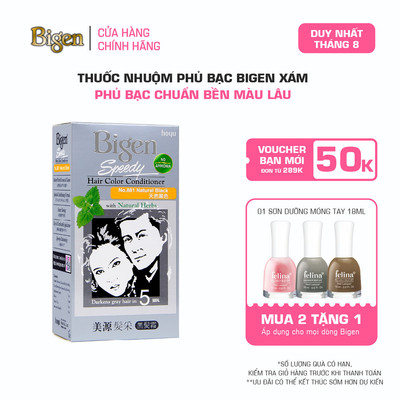 [LIVE] Thuốc Nhuộm Tóc Phủ Bạc Tại Nhà Bigen Xám - Phủ Bạc Thảo Dược, Dưỡng Tóc Mềm Mượt 80ml