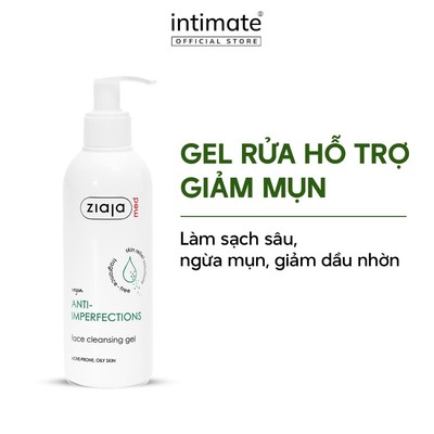 Gel Rửa Mặt Ziaja Med Anti-imperfections Dermatological Formula Làm Sạch Và Loại Bỏ Bụi Bẩn 200ml