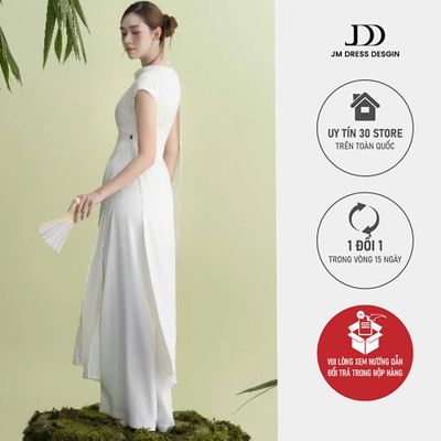 Quần Áo Dài 2 Ly Trước Cạp Chun Sau 3M02.2509. Quần Lụa Mềm Mặc Cùng Áo Dài. Quần Tơ Mỏng Mát Cao Cấp Thiết Kế Bởi JM