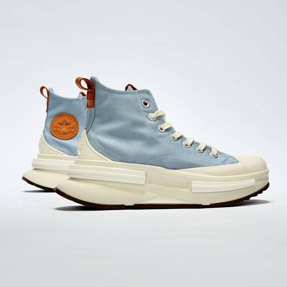 Giày Converse Run Star Legacy, kem / xanh, phong cách cổ điển dành cho cả nam và nữ.