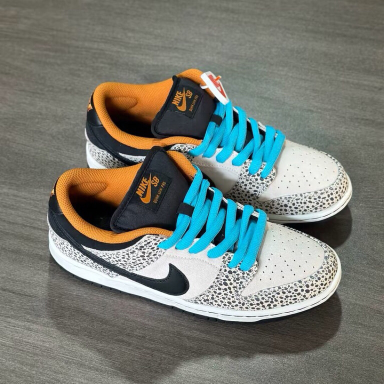 Thích hợp cho Nike Dunk SB Low Safari "Olympic" Giày thể thao cổ thấp màu nâu đen hình bầu dục